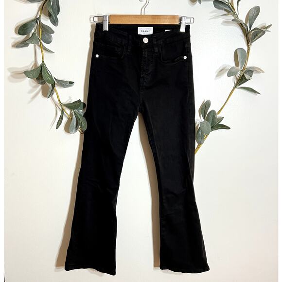 Frame Black Le Crop Mini Boot Jeans - Picture 1 of 5